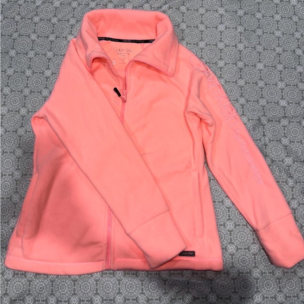Calvin Klein Coral Fleece Zip-Up
